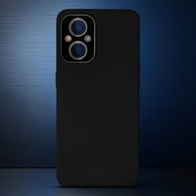 Oppo Reno 7 Lite Kılıf Lansman Glass Kapak - Siyah