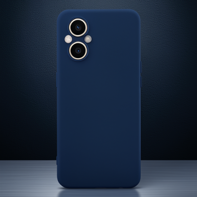 Oppo Reno 7 Lite Kılıf Nano İçi Kadife Silikon - Lacivert