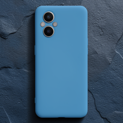 Oppo Reno 7 Lite Kılıf Nano İçi Kadife Silikon - Mavi