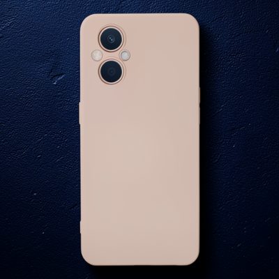 Oppo Reno 7 Lite Kılıf Nano İçi Kadife Silikon - Pudra