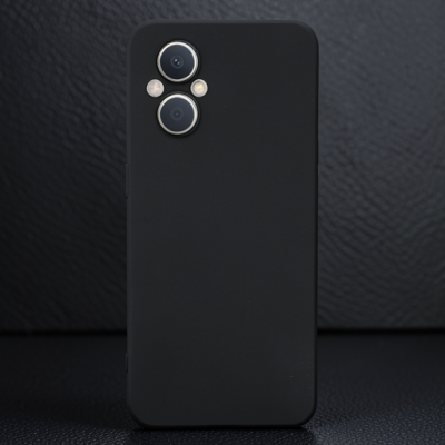 Oppo Reno 7 Lite Kılıf Nano İçi Kadife Silikon - Siyah