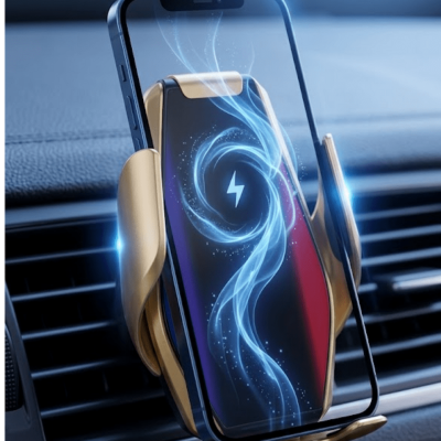 Otomatik Açılan Araç Telefon Tutucu Kablosuz Şarj ve Tek Elle Kullanım