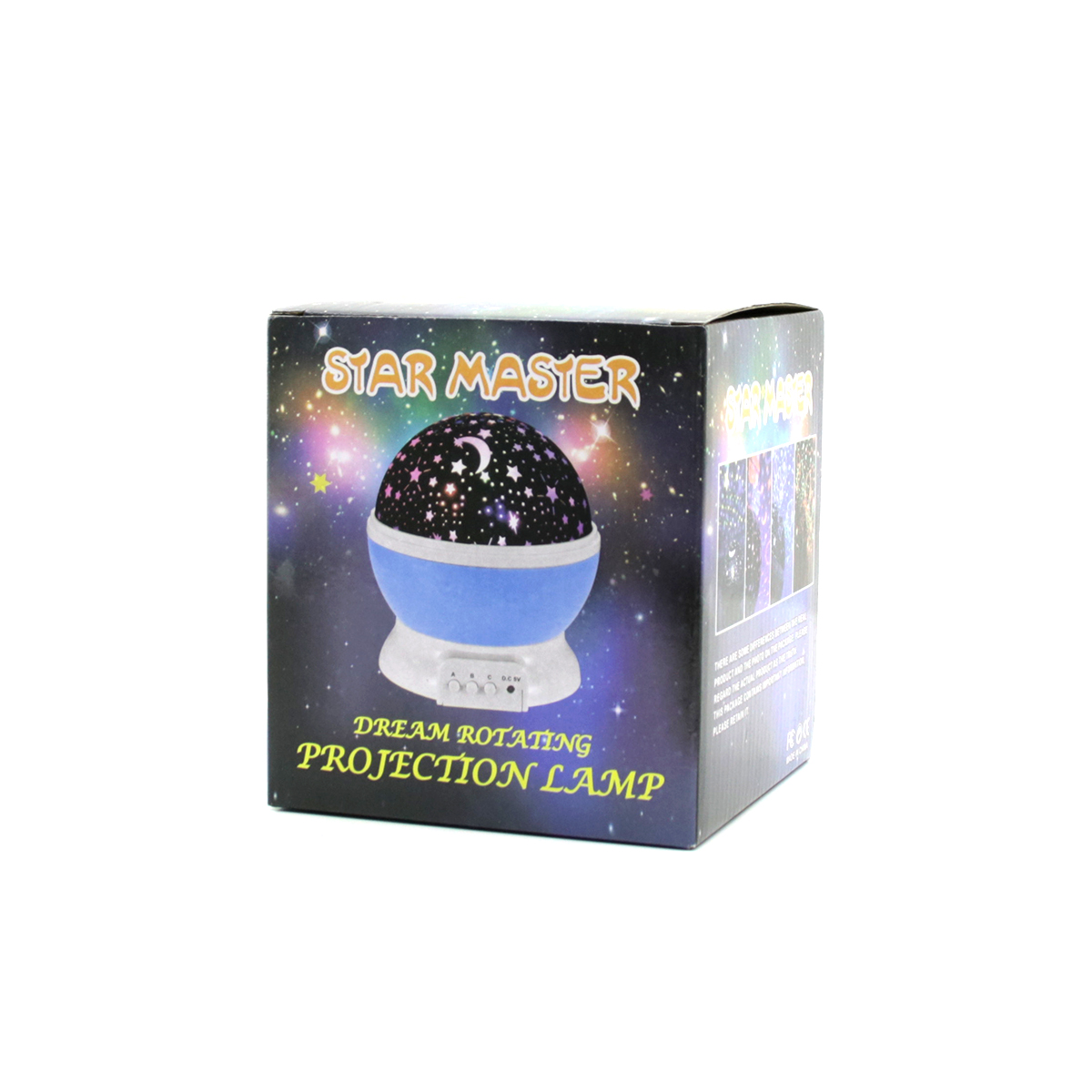 Otomatik Dönerli Ay Yıldız Projeksiyon Gece Lambası (USB & Pil)