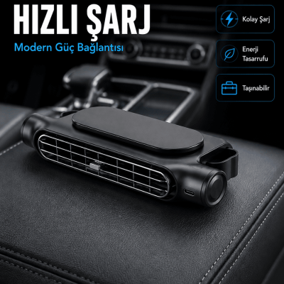Otomobil Koltuk Başlığı Fanı Güçlü Turbo Hava Akışı Sunan Araç İçi Soğutucu