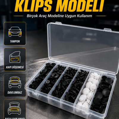 Otomotiv Plastik Klips Seti | Kaporta, Çamurluk, Davlumbaz ve İç Trim Klipsleri
