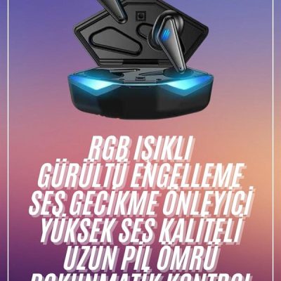Oyuncu Kulaklığı Mikrofonlu Kablosuz  Kulaklık Powerbank Yüksek Ses Kaliteli