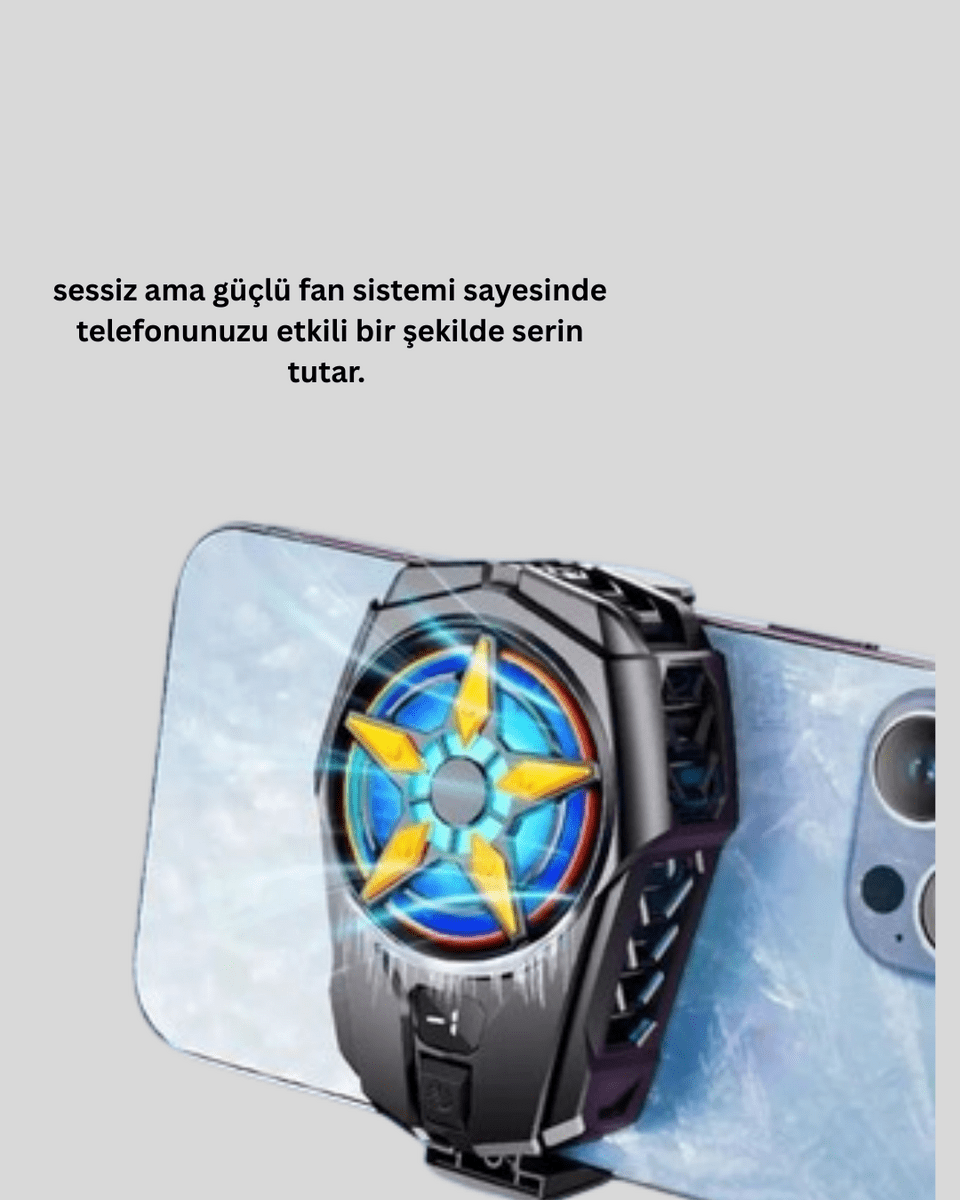 Dijital Göstergeli Evrensel Telefon Soğutma Fanı Yeni Nesil