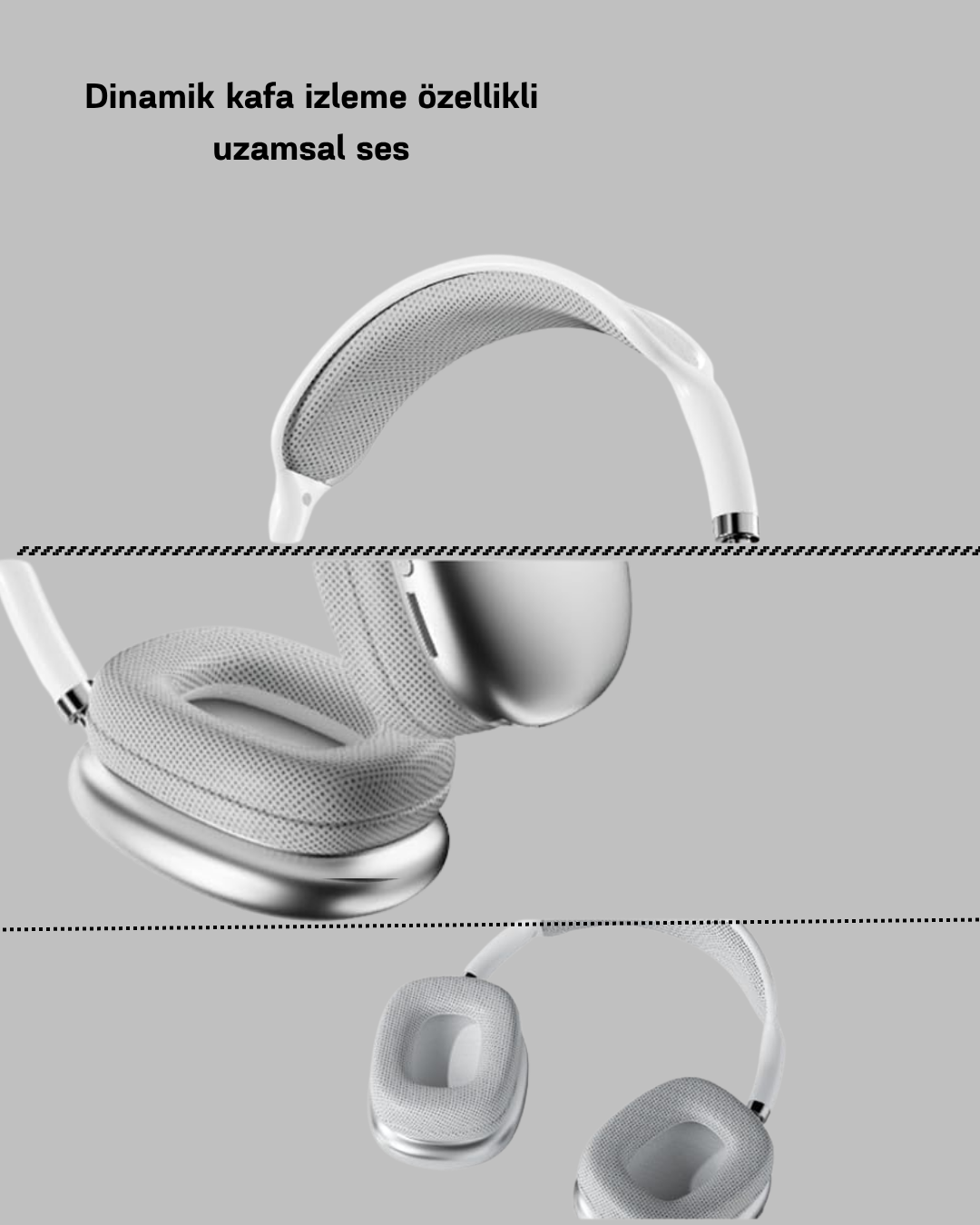 Bluetooth 5.0 Kulak Üstü Kulaklık – Uzamsal Ses, Gürültü Engelleme, Ergonomik Tasarım
