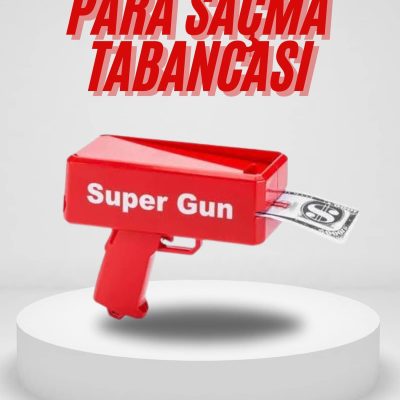 Para Saçma Tabancası Kırmızı Para Fırlatma Oyuncağı Parti Eğlencesi
