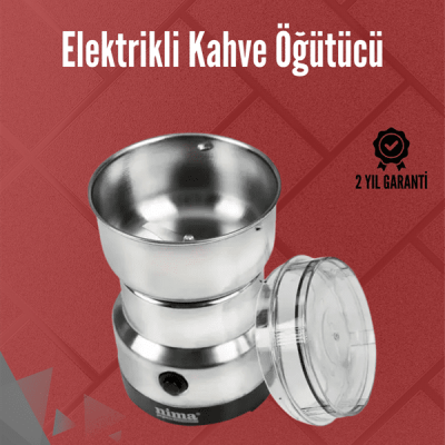 Paslanmaz Çelik Elektrikli Kahve Değirmeni | Sessiz, Hızlı, Çok Amaçlı Öğütücü (200W)