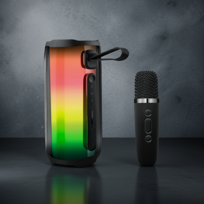 Pluse 5 Mikrofonlu Rgb Kablosuz Hoparlör - Siyah