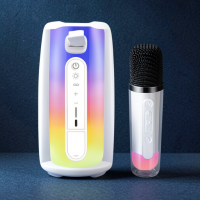 Pluse 7 Mikrofonlu Rgb Kablosuz Hoparlör - Beyaz