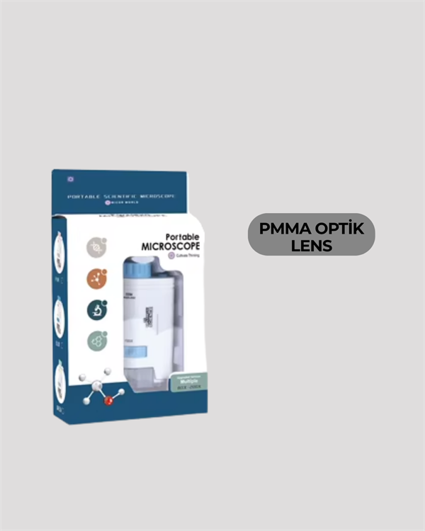 PMMA Optik Lensli Kompakt Taşınabilir Mikroskop Yeni Nesil
