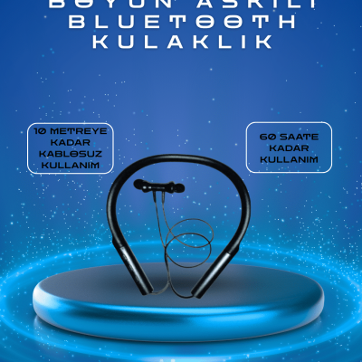Polygold PG-100 Type-C Şarjlı Bluetooth Kulaklık – Boyun Askılı, Uzun Pil Ömürlü, Mikrofonlu