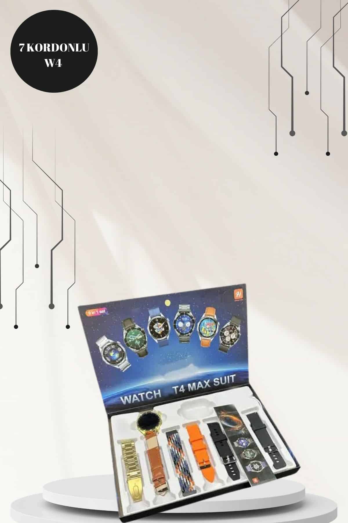 Powerbank Bluetooth Kulaklık Ve Akıllı Saat 7 Kordonlu Metal Kordon Plastik Kordon