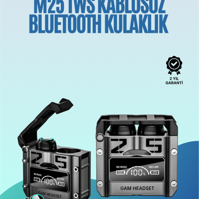 Powerbank Özellikli Kablosuz Kulaklık | Otomatik Bağlantı | Şarj Kutusu Dahil