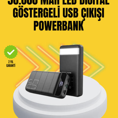Profesyonel 50.000 mAh Powerbank – Aynı Anda Birden Fazla Cihaz Şarj Eden, Dayanıklı ve Güvenli Taşınabilir Şarj Cihazı