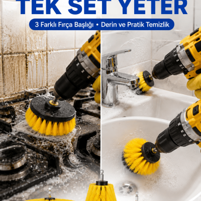 Profesyonel Matkap Ucu Temizlik Fırçası 3’lü Set