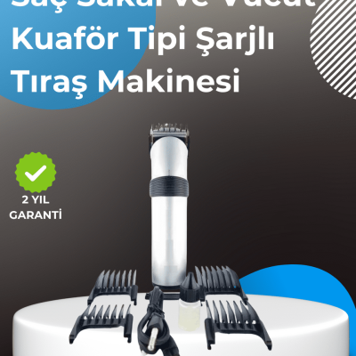 Profesyonel Saç ve Sakal Tıraş Makinesi – Tam Aksesuar Setli