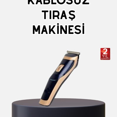 Profesyonel Şarjlı Saç ve Sakal Kesme Makinesi – Unisex, 12 mm Ayarlanabilir Başlık