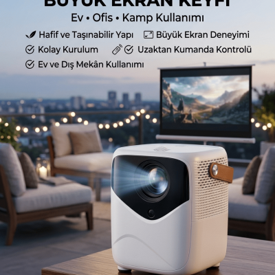Projeksiyon Cihazı Film Dizi Oyun Wifi Destekli