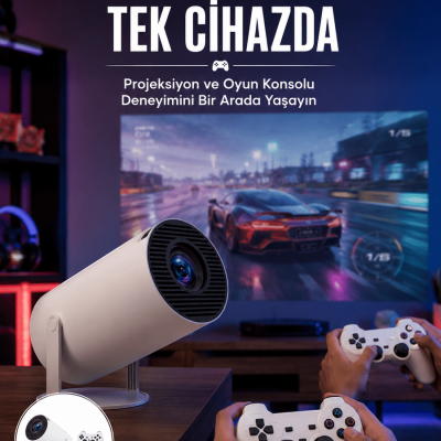 Projeksiyon Cihazı Video Oyun Konsolu 8 GB Hafıza LCD Ekran Kumandalı Yeni Nesil