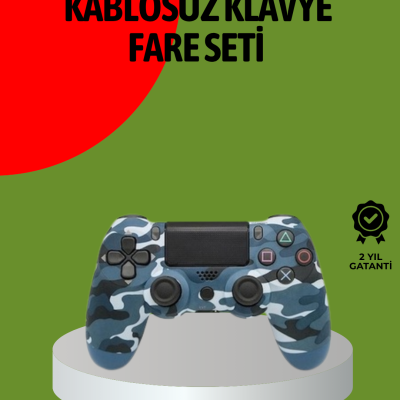 PS4 Kablosuz Oyun Kolu Gecikmesiz Bağlantılı Ergonomik Tasarımlı