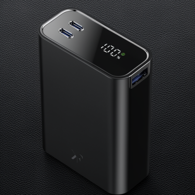 Pw501 20.000 Mah Dijital Göstergeli 2 Adet 45w Type-c Ve 22.5w Usb Çıkışlı Şarj Pd Hızlı Şarj Powerbank - Siyah