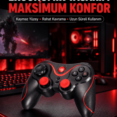 Rahat Kavrama ve Düşük Gecikme Teknolojili Gamepad