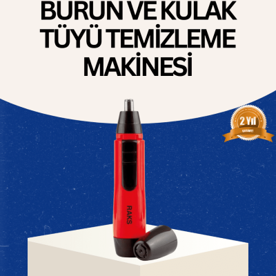 Raks Kırmızı Tüy Temizleme Cihazı Kulak Burun Pilli Ergonomik