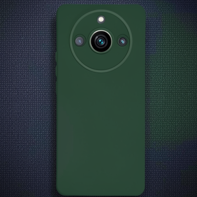 Realme 11 Pro Kılıf Nano İçi Kadife Silikon - Koyu Yeşil