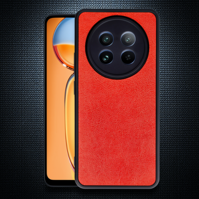 Realme 12 5g Kılıf Aras Deri Kapak - Kırmızı
