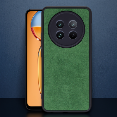 Realme 12 5g Kılıf Aras Deri Kapak - Koyu Yeşil
