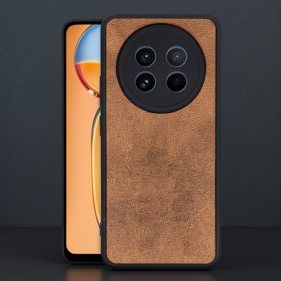Realme 12 5g Kılıf Aras Deri Kapak - Taba