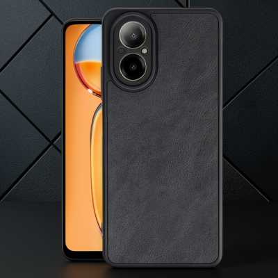 Realme 12 Lite Kılıf Aras Deri Kapak - Siyah