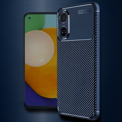 Realme 12 Lite Kılıf Auto Focus Karbon Kapak - Lacivert