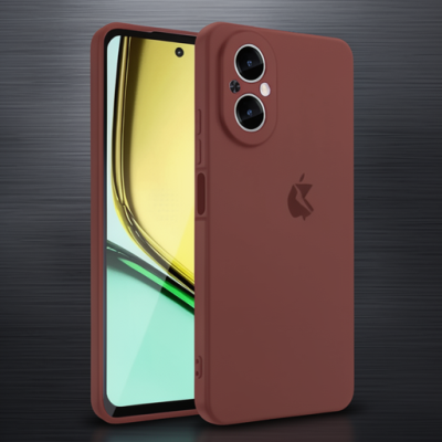 Realme 12 Lite Kılıf First Silikon - Bordo