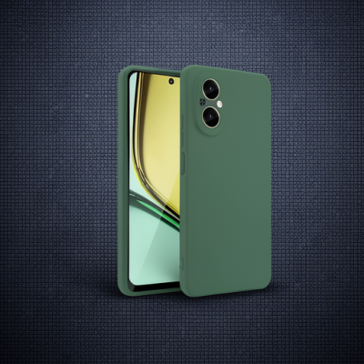 Realme 12 Lite Kılıf First Silikon - Koyu Yeşil