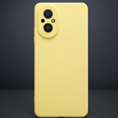 Realme 12 Lite Kılıf Nano İçi Kadife Silikon - Sarı