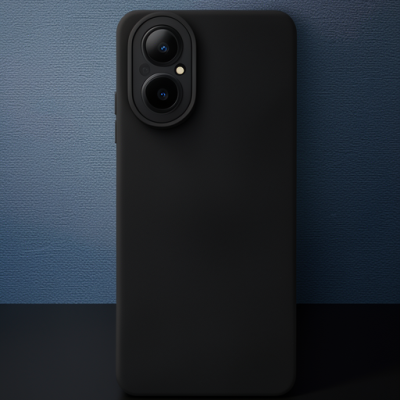 Realme 12 Lite Kılıf Nano İçi Kadife Silikon - Siyah