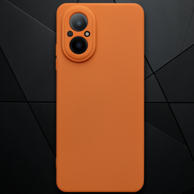 Realme 12 Lite Kılıf Nano İçi Kadife Silikon - Turuncu