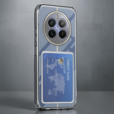 Realme 12 Pro Kılıf Kart Şeffaf Silikon - Şeffaf