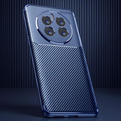 Realme 12 Pro Plus Kılıf Auto Focus Karbon Kapak - Lacivert
