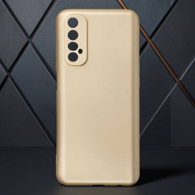 Realme 7 Kılıf First Silikon - Gold
