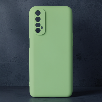 Realme 7 Kılıf First Silikon - Yeşil