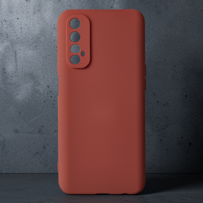 Realme 7 Kılıf Nano İçi Kadife Silikon - Kiremit