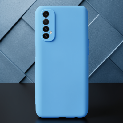 Realme 7 Kılıf Nano İçi Kadife Silikon - Mavi
