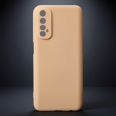 Realme 7 Kılıf Nano İçi Kadife Silikon - Pudra