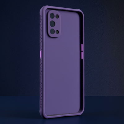Realme 7 Pro Kılıf Miami Şeffaf Silikon - Açık Mor