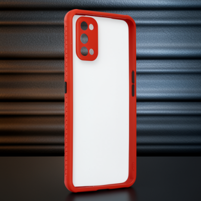 Realme 7 Pro Kılıf Miami Şeffaf Silikon - Kırmızı